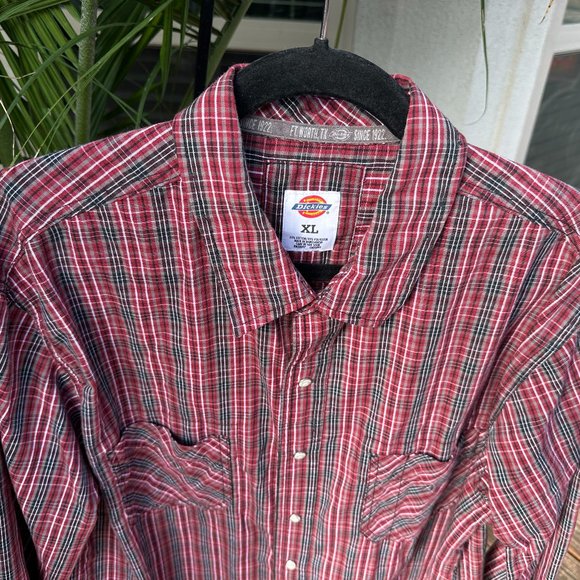 DICKIES Snap Front Work Shirt - XL - Picture 4 of 7